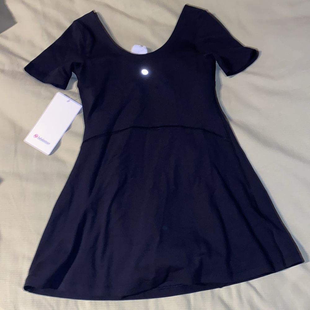Lululemon Align Short Sleeve Dress in Black Size 4 - Picture 8 of 9